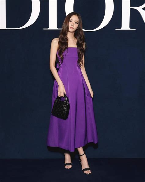 jisoo purple dress dior|Jisoo wearing Dior.